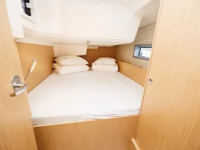 Cabin on Petra, a Bavaria C38 sailboat at Zadar, Croatia