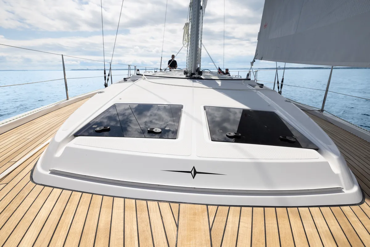 Deck of Jetset 03, a Bavaria C46 sailboat at Mai Khao, Thailand