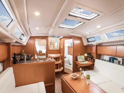 Galley of Alasia, a Bavaria Cruiser 34 sailboat at Grad Biograd na Moru, Croatia