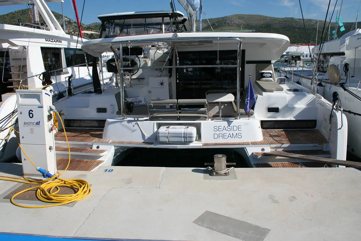 Seaside dreams, a Lagoon 42 catamaran at Seget Donji, Croatia