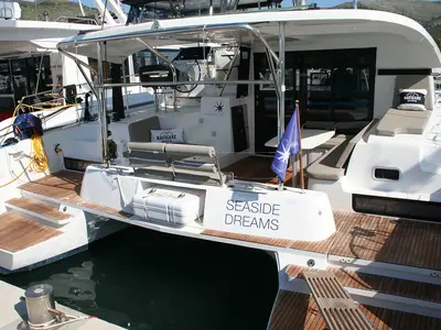 Seaside dreams, a Lagoon 42 catamaran at Seget Donji, Croatia