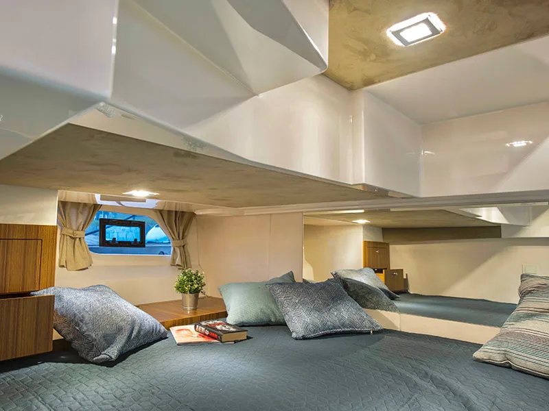 Cabin on True North, a Marex 360 Cabriolet Cruiser motor yacht at Grad Šibenik, Croatia