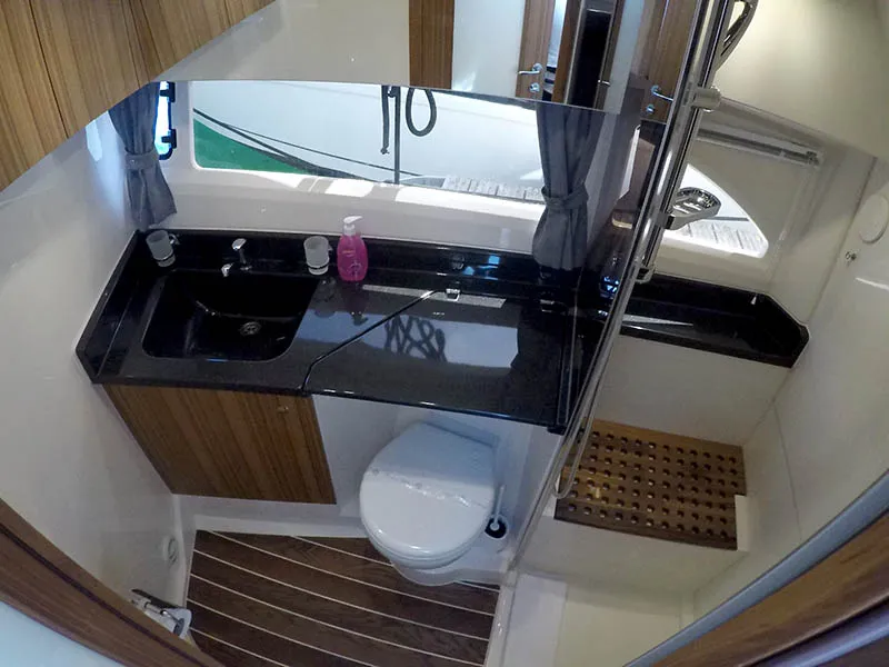 Head on True North, a Marex 360 Cabriolet Cruiser motor yacht at Grad Šibenik, Croatia