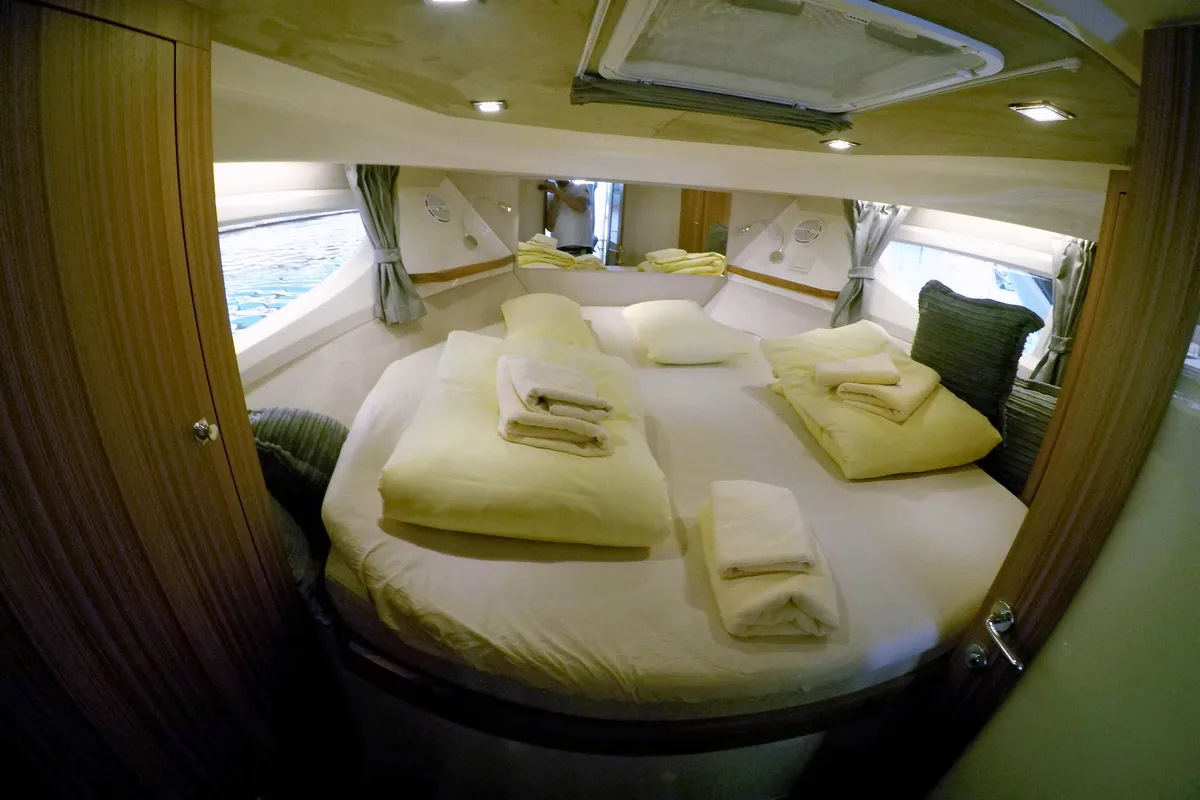 Cabin on True North, a Marex 360 Cabriolet Cruiser motor yacht at Grad Šibenik, Croatia