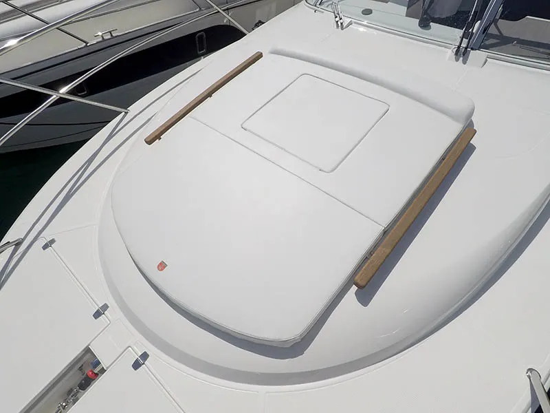 Deck of True North, a Marex 360 Cabriolet Cruiser motor yacht at Grad Šibenik, Croatia
