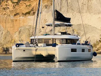 Deep Blue, a Lagoon 46 catamaran at Olbia, Italy