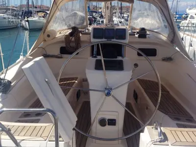 Ageras, a Elan 384 Impression sailboat at Preveza, Greece