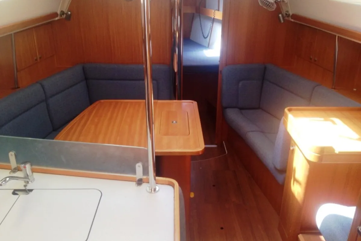 Ageras, a Elan 384 Impression sailboat at Preveza, Greece