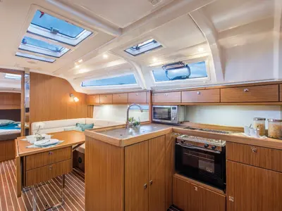 Galley of Maci, a Bavaria Cruiser 37 sailboat at Grad Biograd na Moru, Croatia