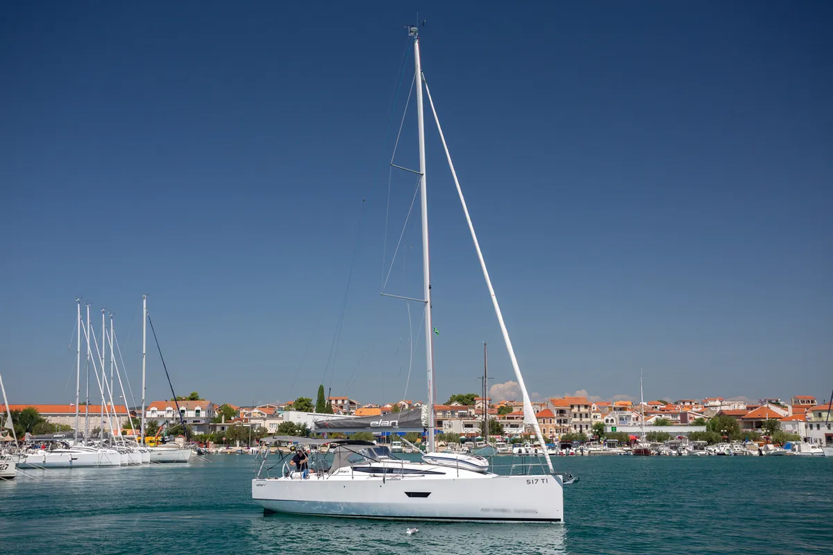 Lucky, a Elan E4 sailboat at Betina, Croatia