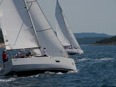 Lucky, a Elan E4 sailboat at Betina, Croatia