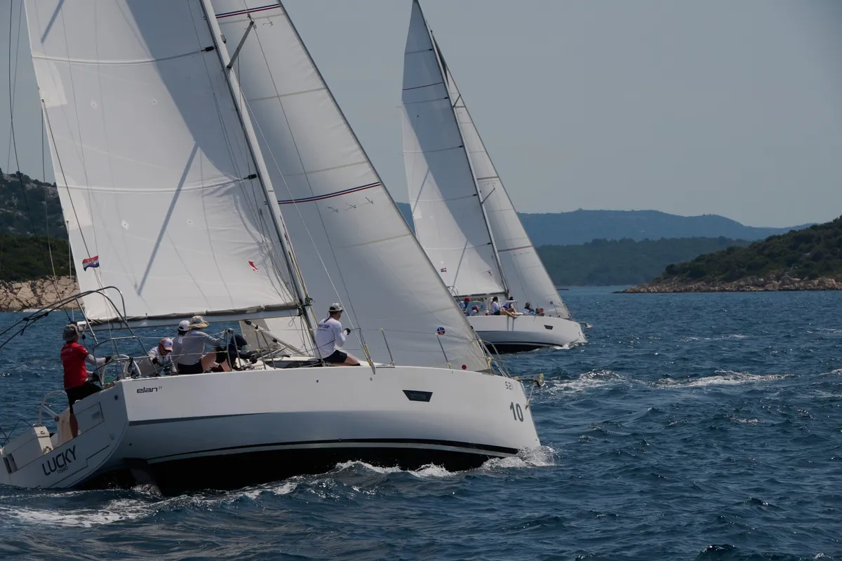 Lucky, a Elan E4 sailboat at Betina, Croatia
