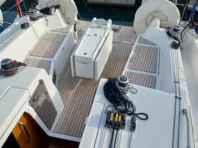 S. Raphael, a Jeanneau Sun Odyssey 410 sailboat at Procida, Italy