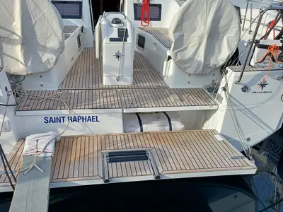 S. Raphael, a Jeanneau Sun Odyssey 410 sailboat at Procida, Italy