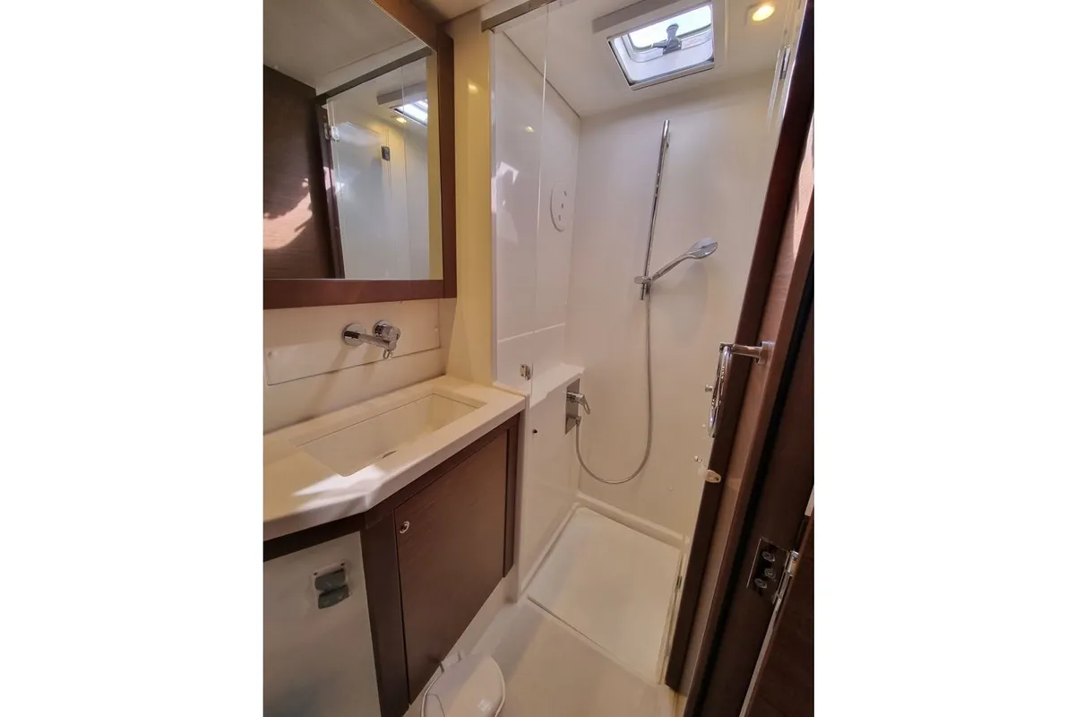Lalouche, a Lagoon 450 F catamaran at Lavrion, Greece