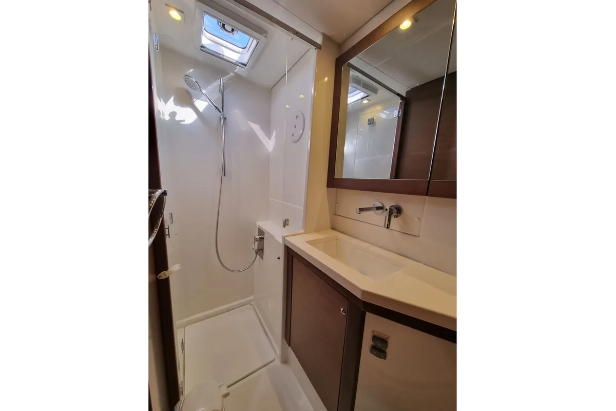 Lalouche, a Lagoon 450 F catamaran at Lavrion, Greece