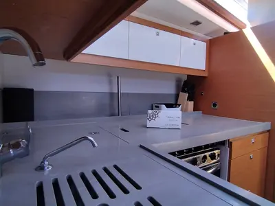Galley of Weasley, a Dufour 470 sailboat at Olbia, Italy
