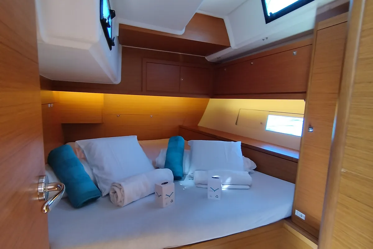 Weasley, a Dufour 470 sailboat at Olbia, Italy