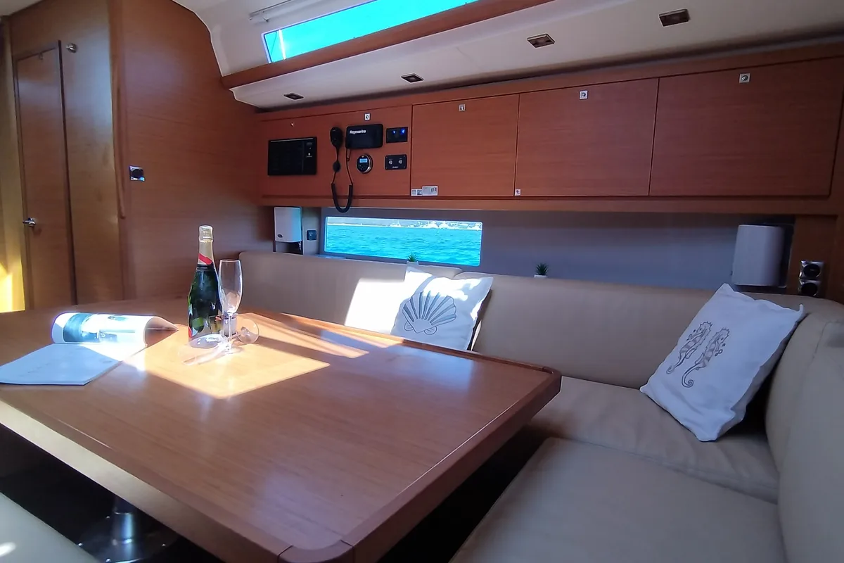 Weasley, a Dufour 470 sailboat at Olbia, Italy