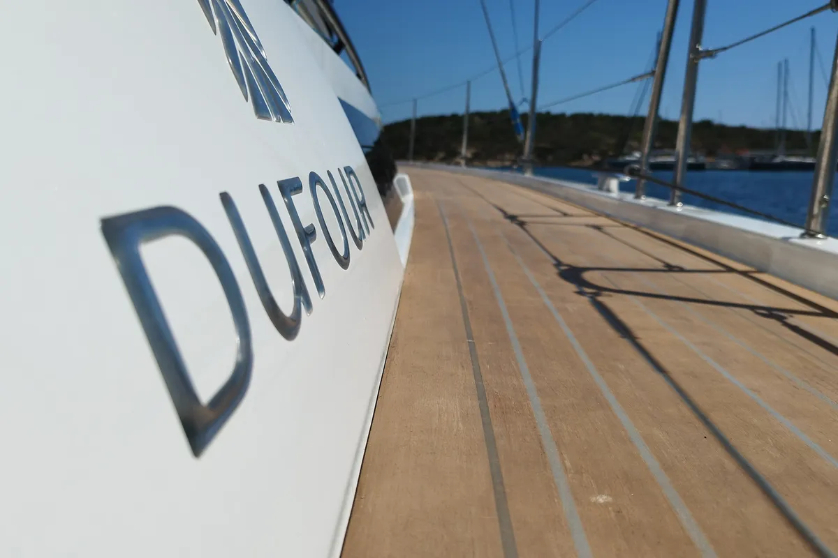 Weasley, a Dufour 470 sailboat at Olbia, Italy