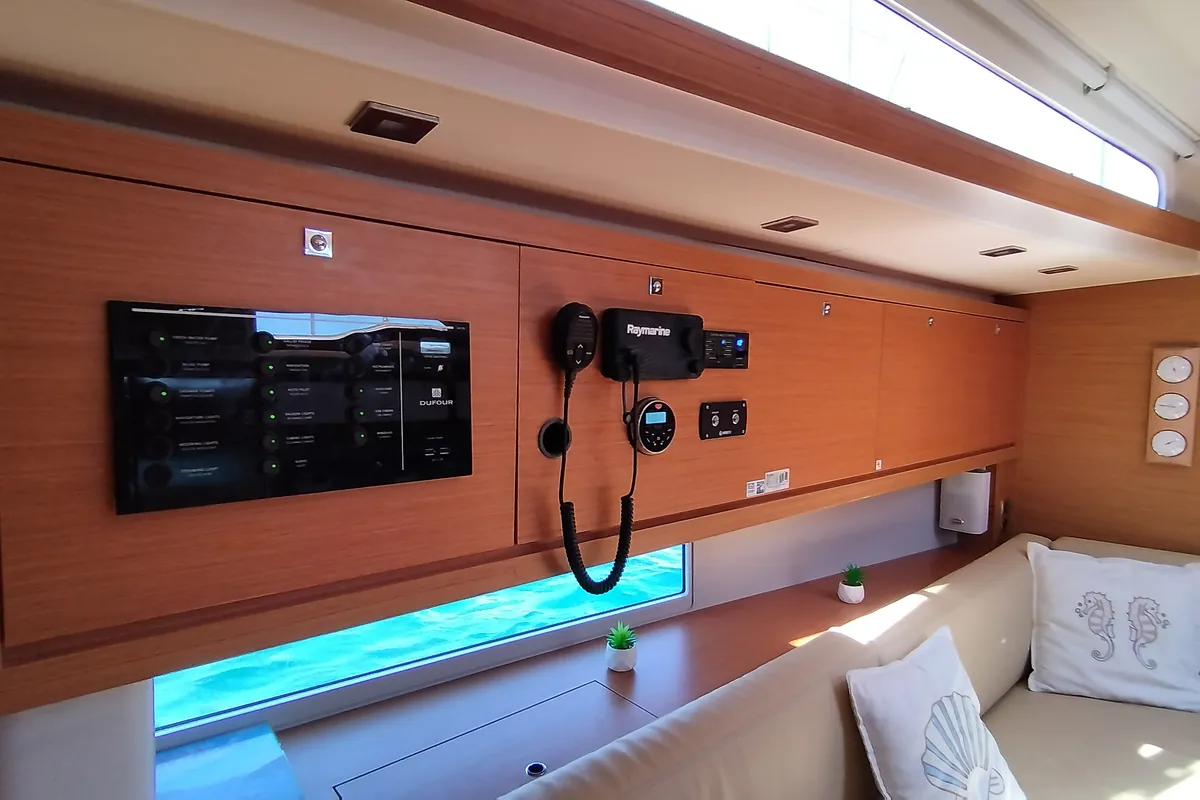Weasley, a Dufour 470 sailboat at Olbia, Italy