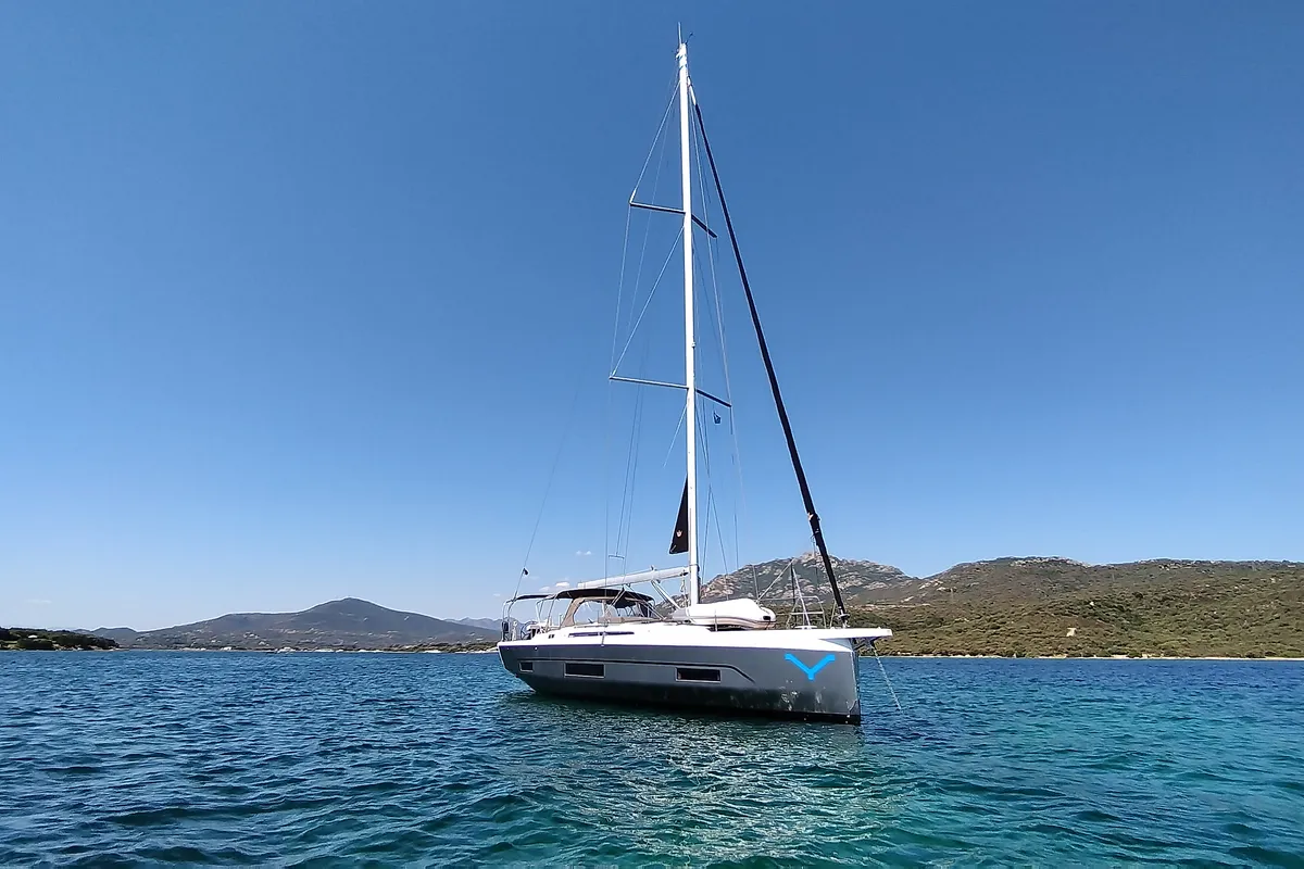 Weasley, a Dufour 470 sailboat at Olbia, Italy