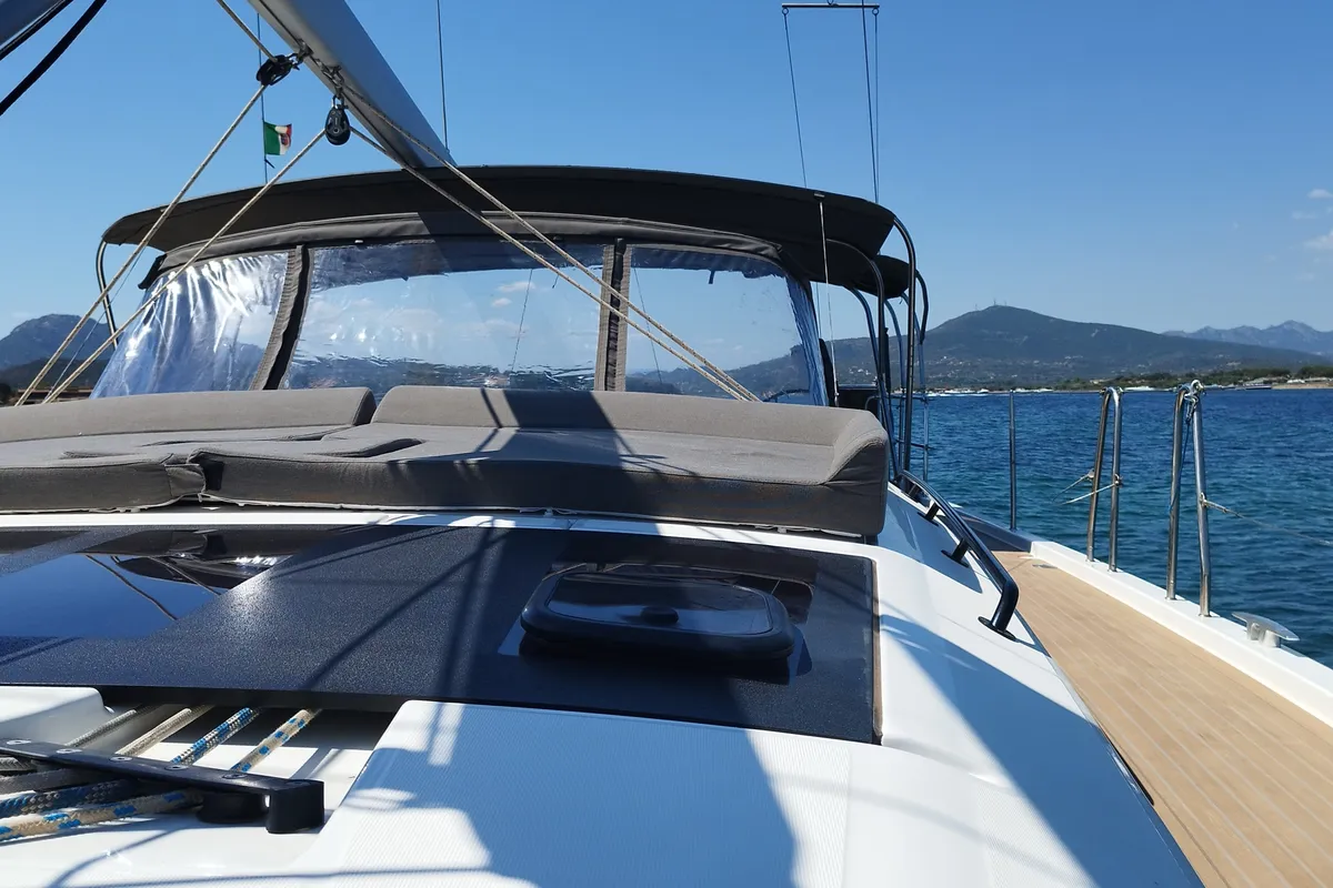 Weasley, a Dufour 470 sailboat at Olbia, Italy