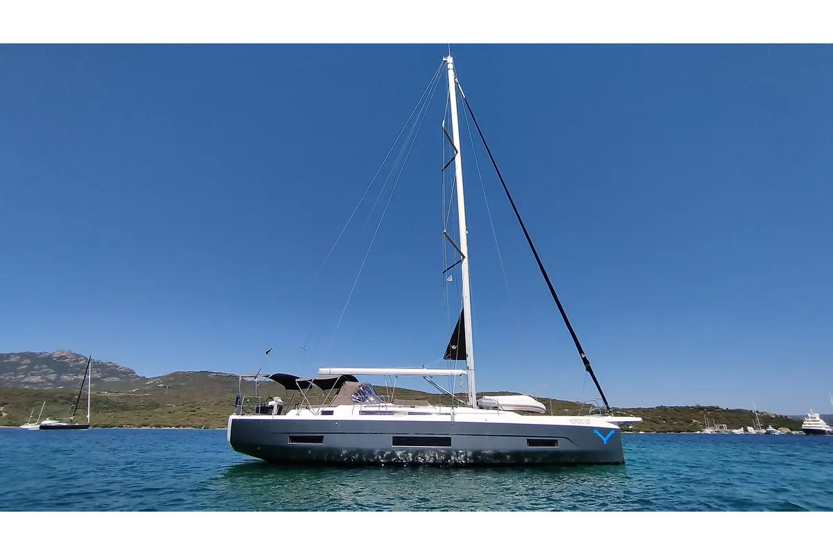 Weasley, a Dufour 470 sailboat at Olbia, Italy