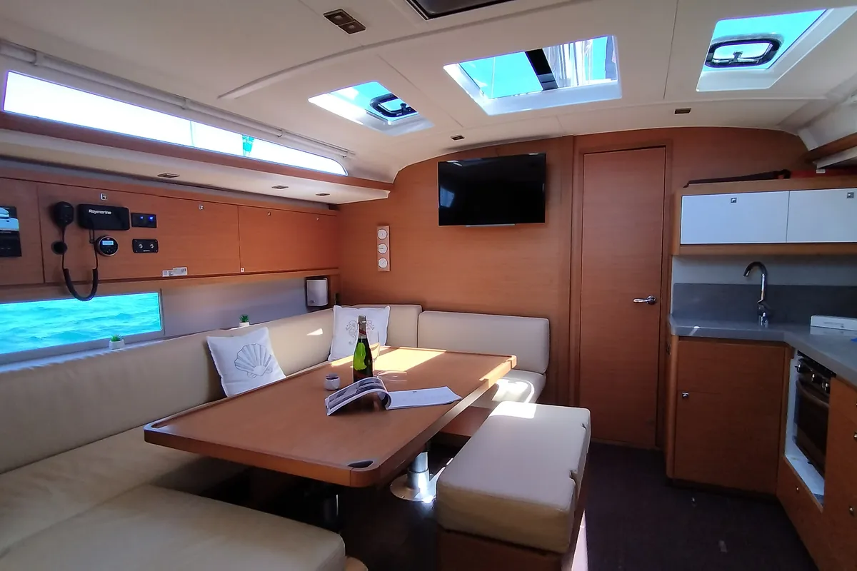 Weasley, a Dufour 470 sailboat at Olbia, Italy