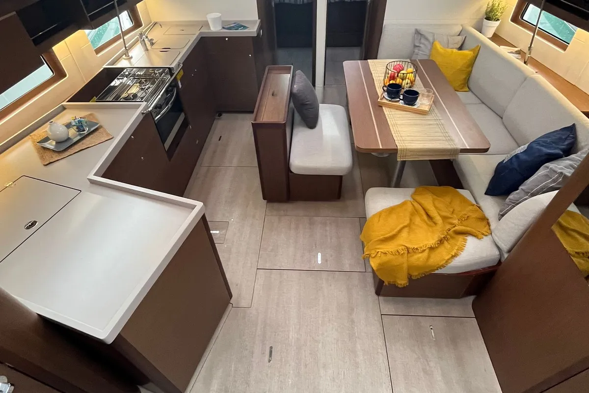 Galley of Summer Spirit, a Beneteau Oceanis 46.1 sailboat at Općina Medulin, Croatia