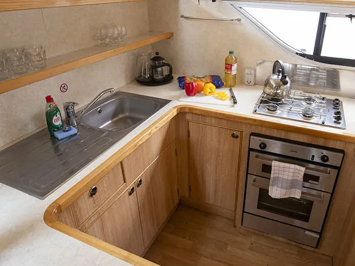Galley of Classique Star, a Cygnet Classique Star motorboat at Portiragnes, France
