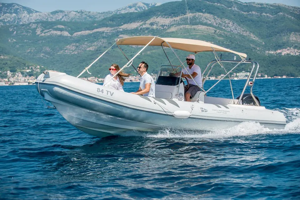 Elena, a Stingray Predator 640 RIB at Tivat, Montenegro