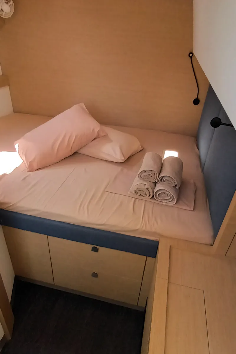 Eros, a Fountaine Pajot Tanna 47 catamaran at Athens, Greece