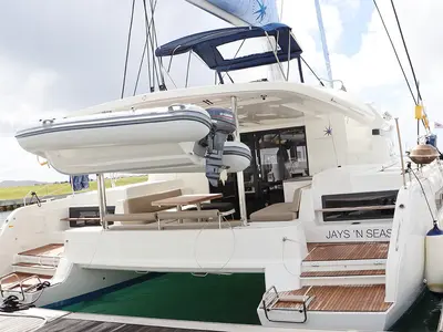 Jays 'n Seas, a Lagoon 50 catamaran at Road Town, British Virgin Islands