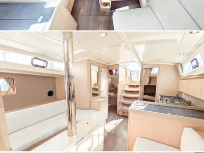 Salon of Beneteau Oceanis 41.1, a sailboat at Portimão, Portugal