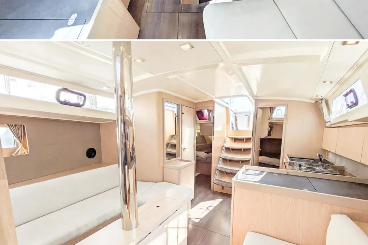 Salon of Beneteau Oceanis 41.1, a sailboat at Portimão, Portugal