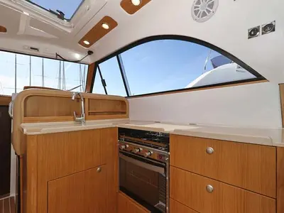 Galley of Adriana, a SAS - Vektor Adriana 44 motor yacht at Grad Biograd na Moru, Croatia