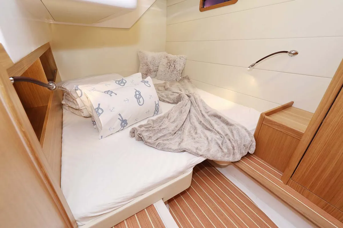 Cabin on Adriana, a SAS - Vektor Adriana 44 motor yacht at Grad Biograd na Moru, Croatia