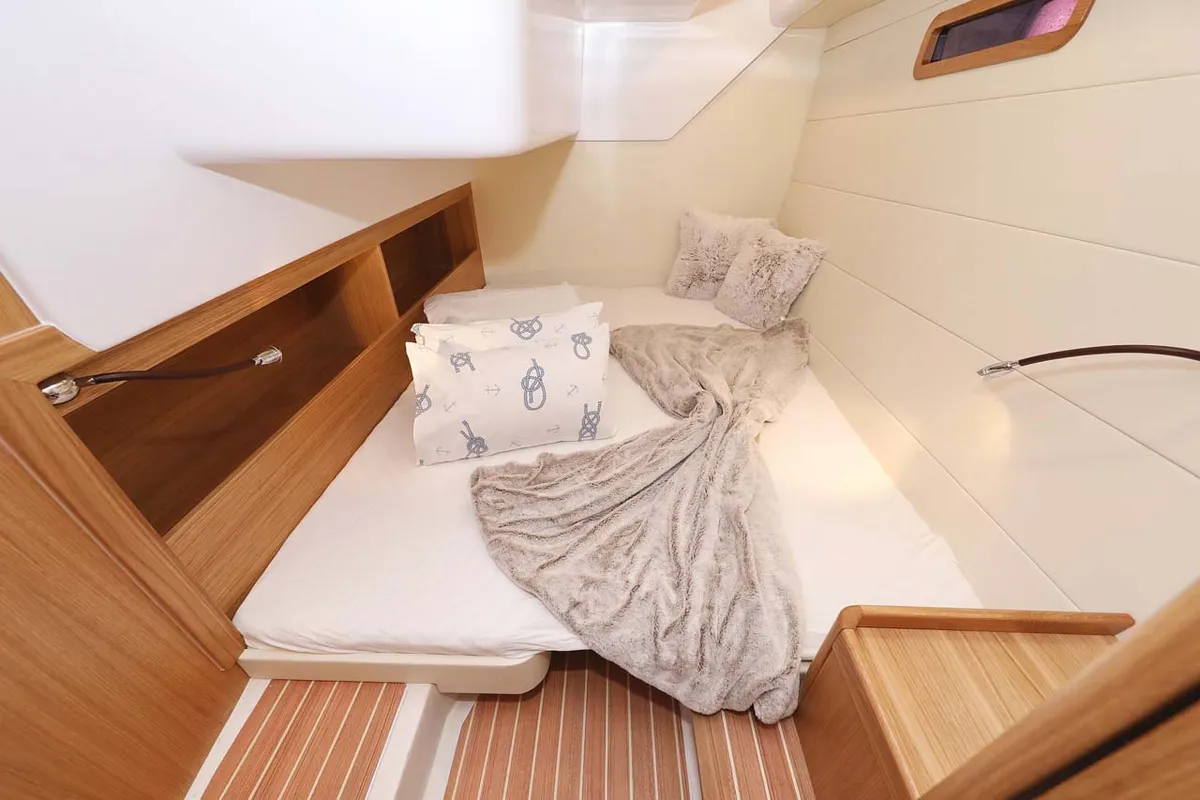 Cabin on Adriana, a SAS - Vektor Adriana 44 motor yacht at Grad Biograd na Moru, Croatia