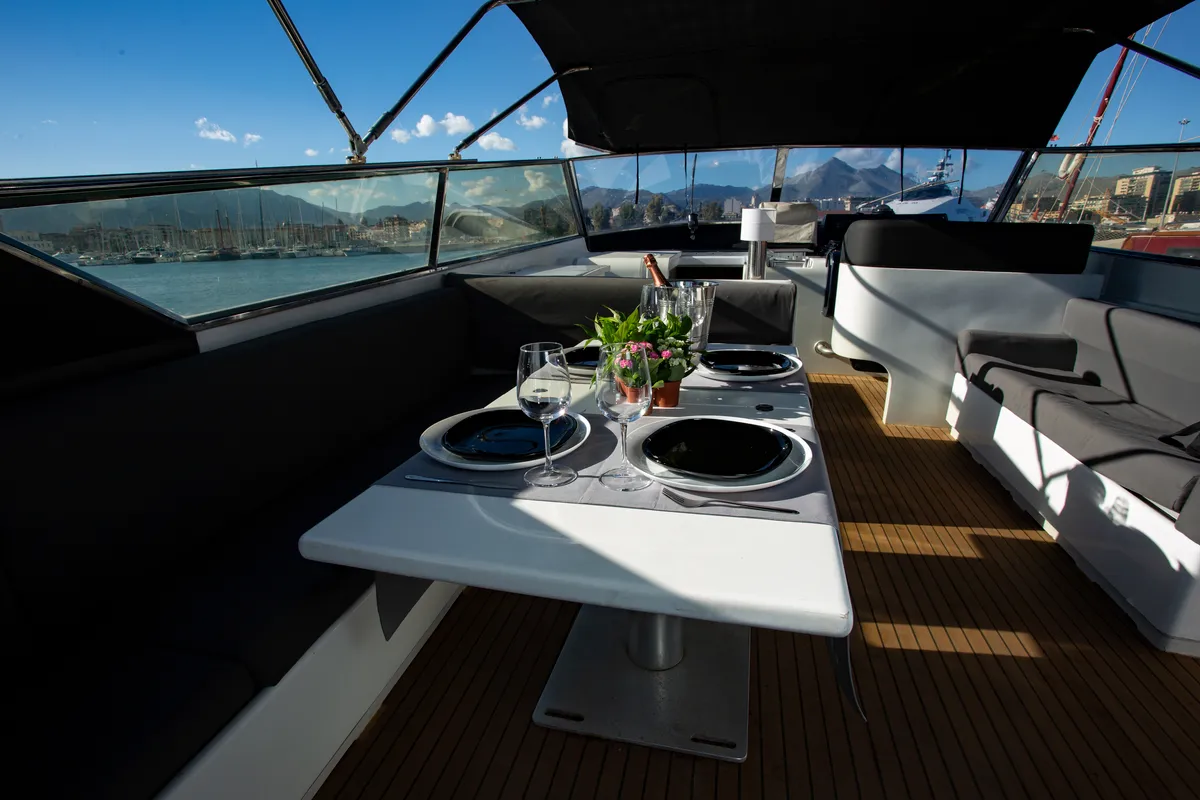 Onyris, a Leopard 23 motor yacht at Palermo, Italy