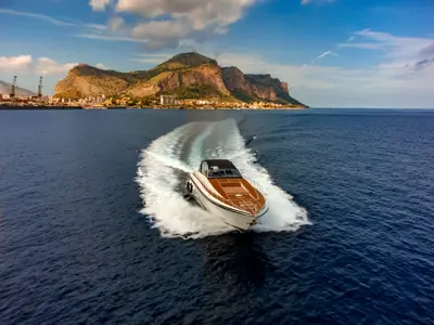 Onyris, a Leopard 23 motor yacht at Palermo, Italy