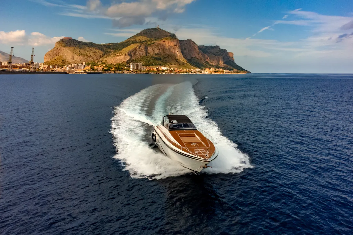 Onyris, a Leopard 23 motor yacht at Palermo, Italy