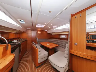 Galley of Jam Session, a Delphia 47 sailboat at Gdańsk, Poland
