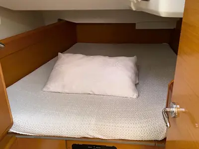 Olga, a Jeanneau Sun Odyssey 439 sailboat at Salerno, Italy