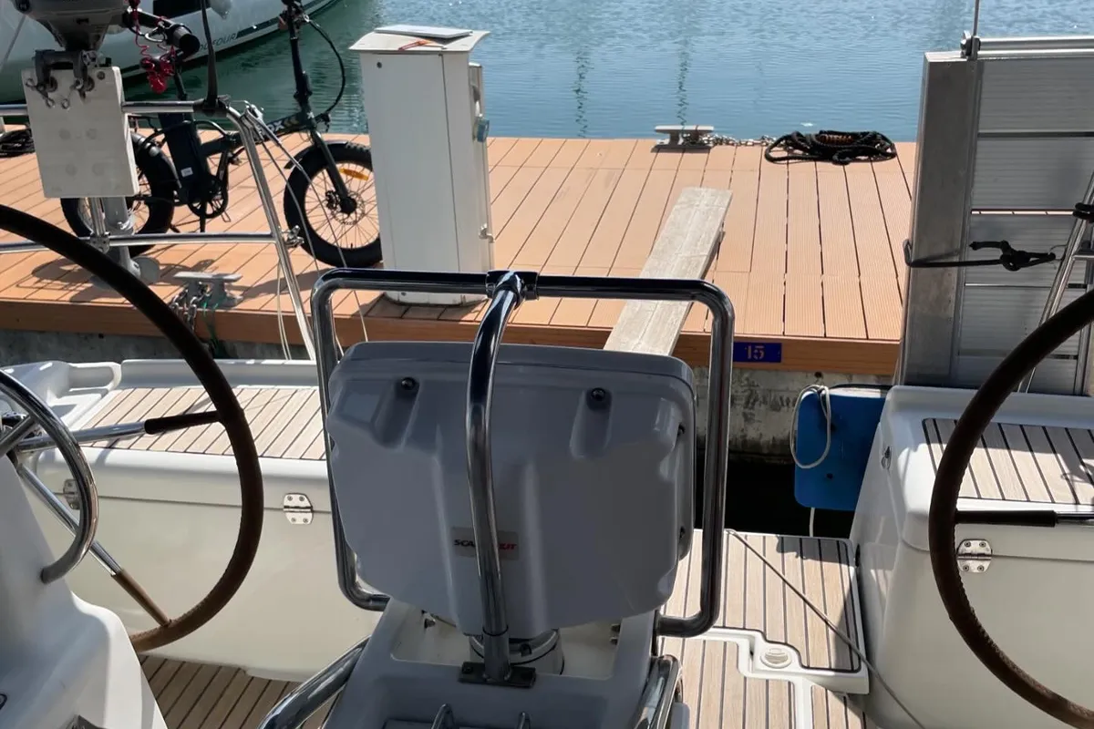 Olga, a Jeanneau Sun Odyssey 439 sailboat at Salerno, Italy