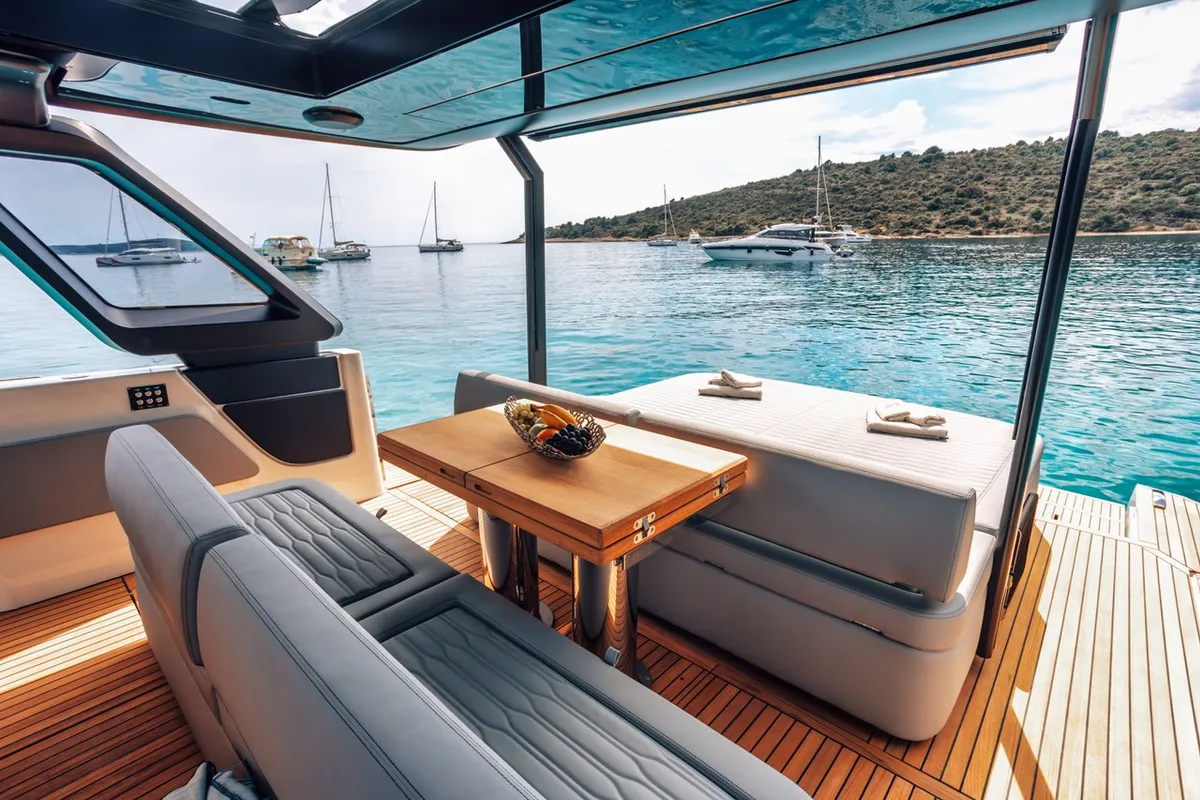 NN, a Cranchi A46 motor yacht at Split, Croatia