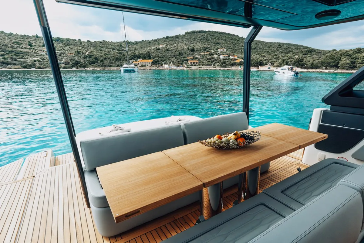 NN, a Cranchi A46 motor yacht at Split, Croatia