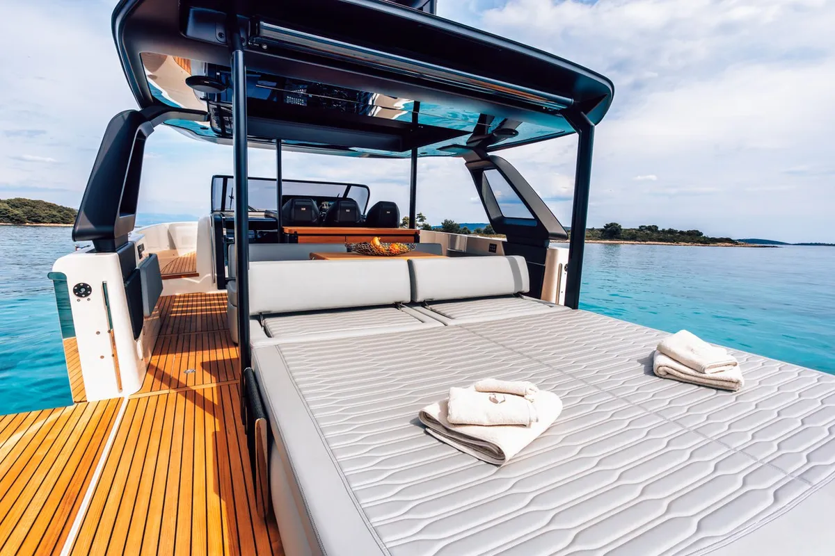 NN, a Cranchi A46 motor yacht at Split, Croatia