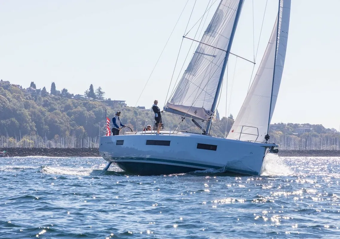 Exterior view of ŠINKI, a Jeanneau Sun Odyssey 440 sailboat at Općina Sukošan, Croatia