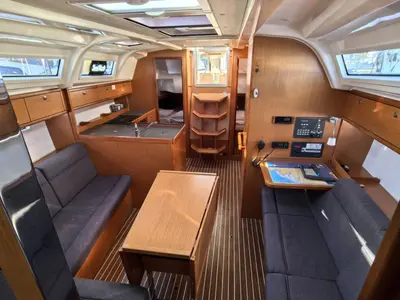 Salon of Lady Lana, a Bavaria Cruiser 37 sailboat at Punat, Croatia
